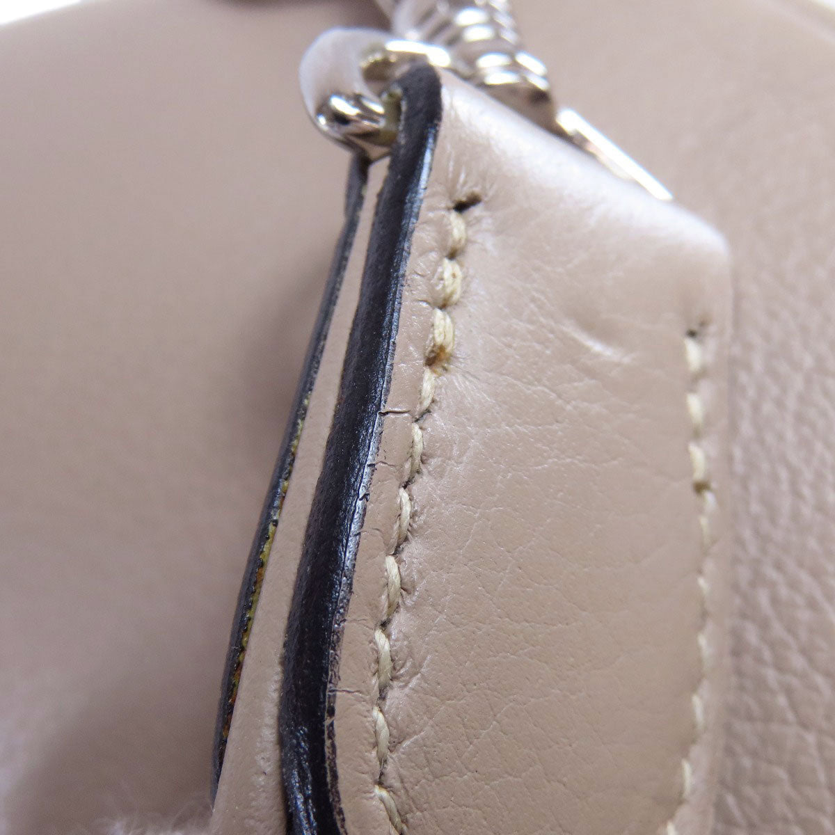 HERMES Tote Bag Calfskin gray Lunch one belt Women  d