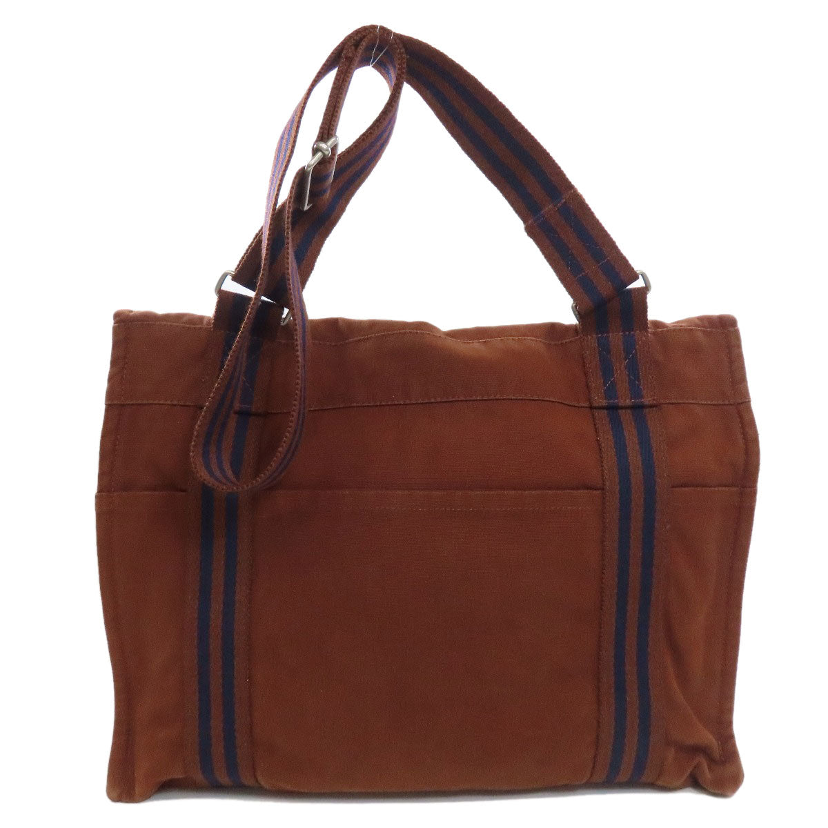 HERMES Shoulder Bag canvas Brown Sac Fourre Tout Bassus Women  d