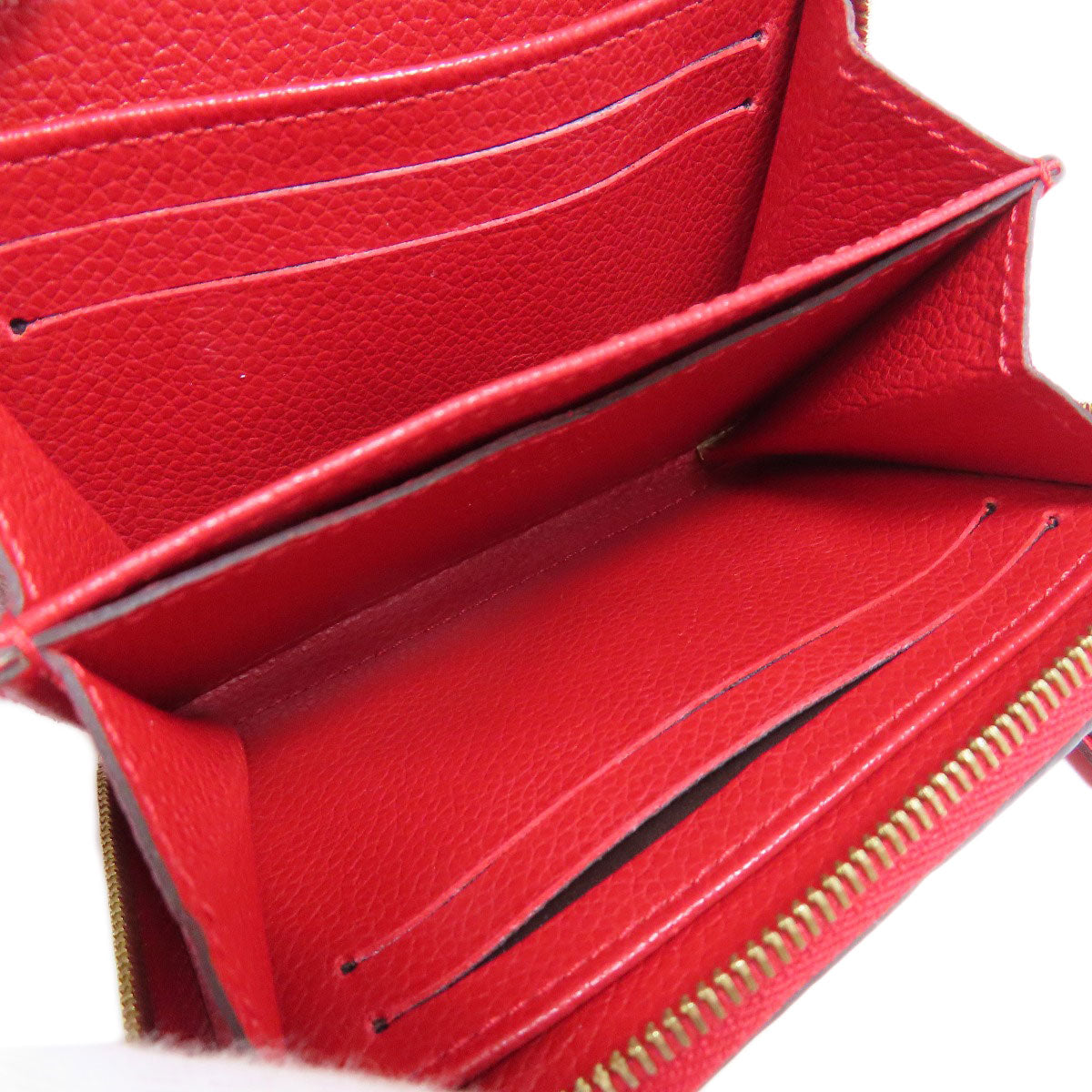LOUIS VUITTON Coin case M60740 Ann Platt Red Zippy coin purse Women  d