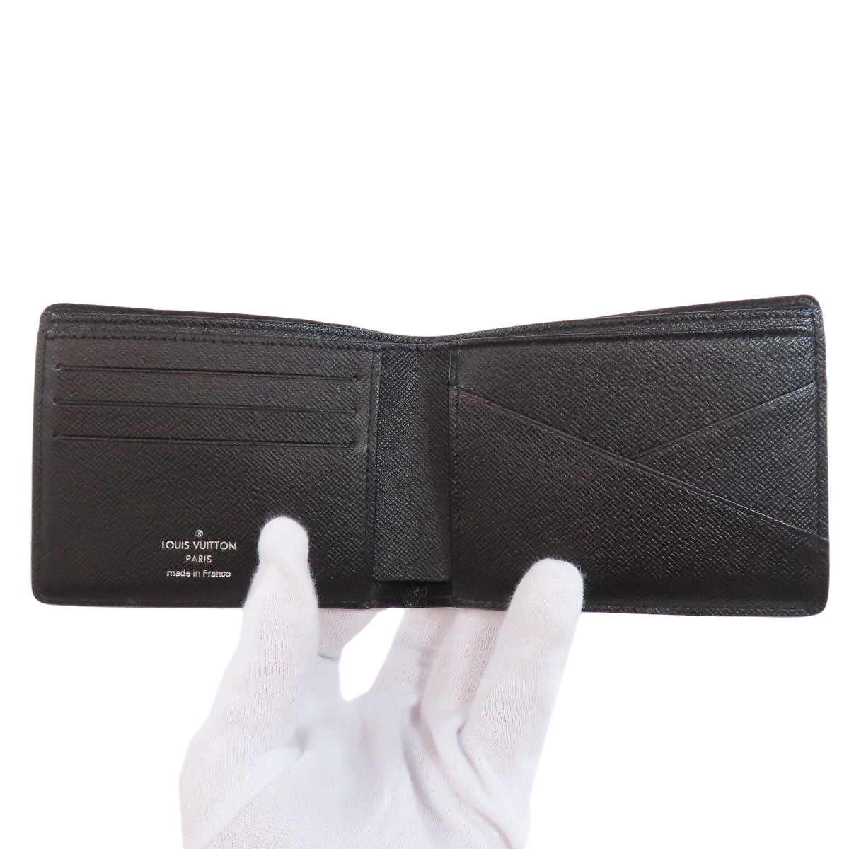 LOUIS VUITTON Bifold Wallet N62663 Damier canvas black Portefeuille Women  d