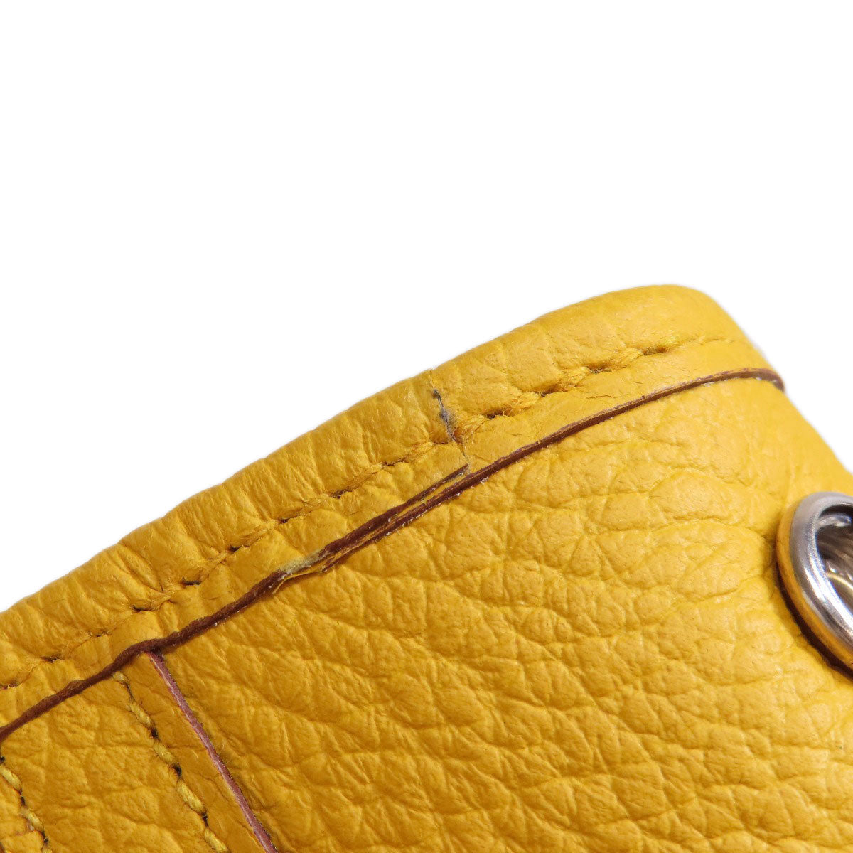 HERMES Tote Bag Country yellow Garden Party PM Jaune Ambre SilverMetal Women  d