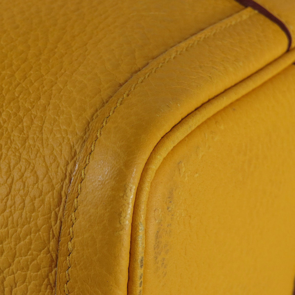 HERMES Tote Bag Country yellow Garden Party PM Jaune Ambre SilverMetal Women  d