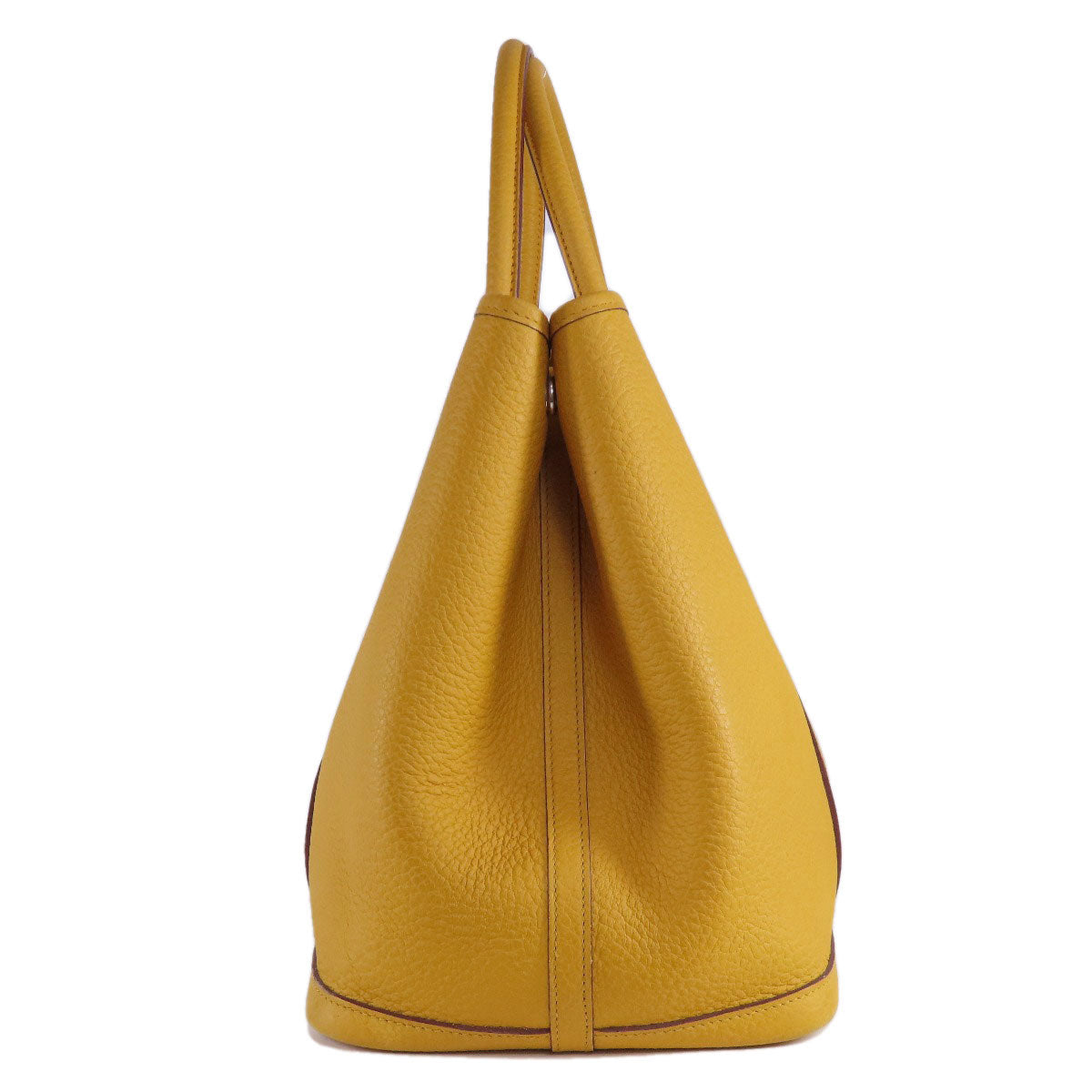 HERMES Tote Bag Country yellow Garden Party PM Jaune Ambre SilverMetal Women  d