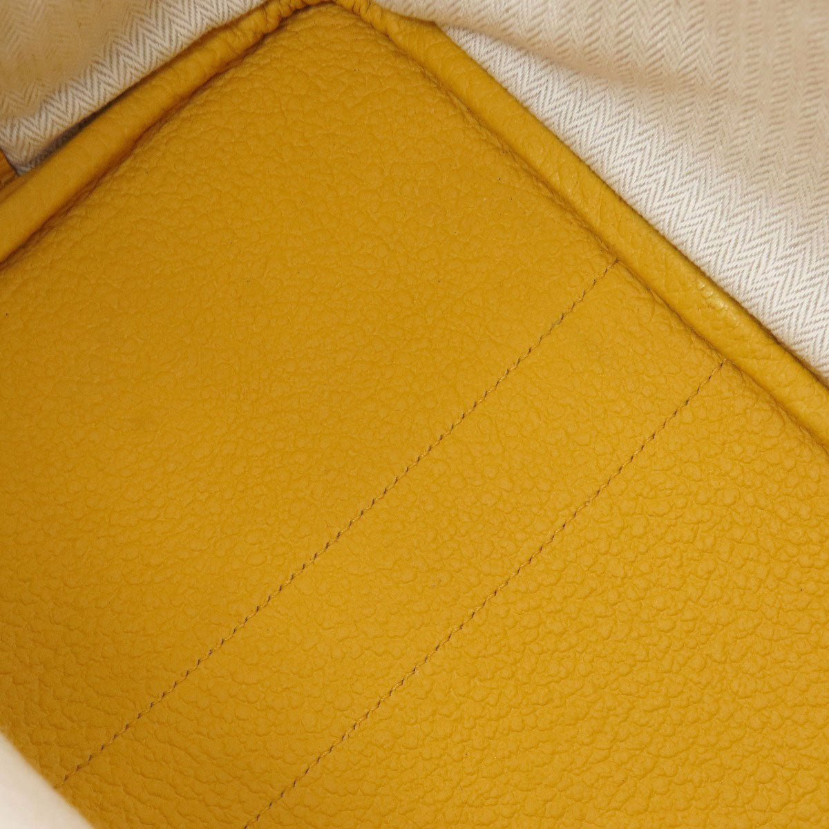 HERMES Tote Bag Country yellow Garden Party PM Jaune Ambre SilverMetal Women  d