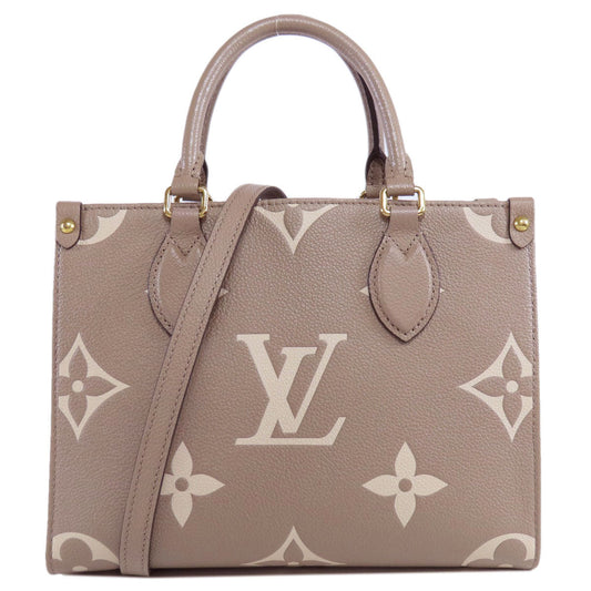 LOUIS VUITTON Handbag M45779 Ann Platt gray On the Go PM Tourtrail Crème