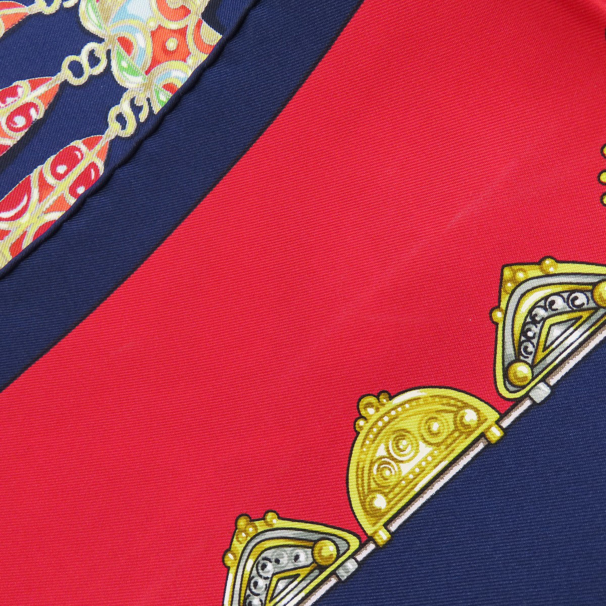 HERMES scarf silk Navy Carre90 Women  d