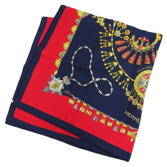 HERMES scarf silk Navy Carre90 Women  d