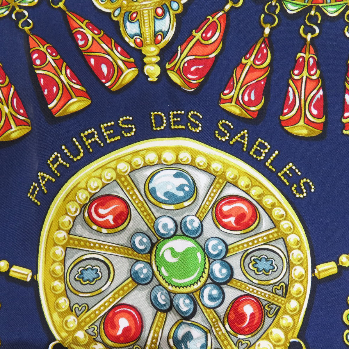 HERMES scarf silk Navy Carre90 Women  d
