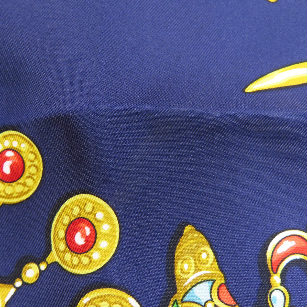 HERMES scarf silk Navy Carre90 Women  d