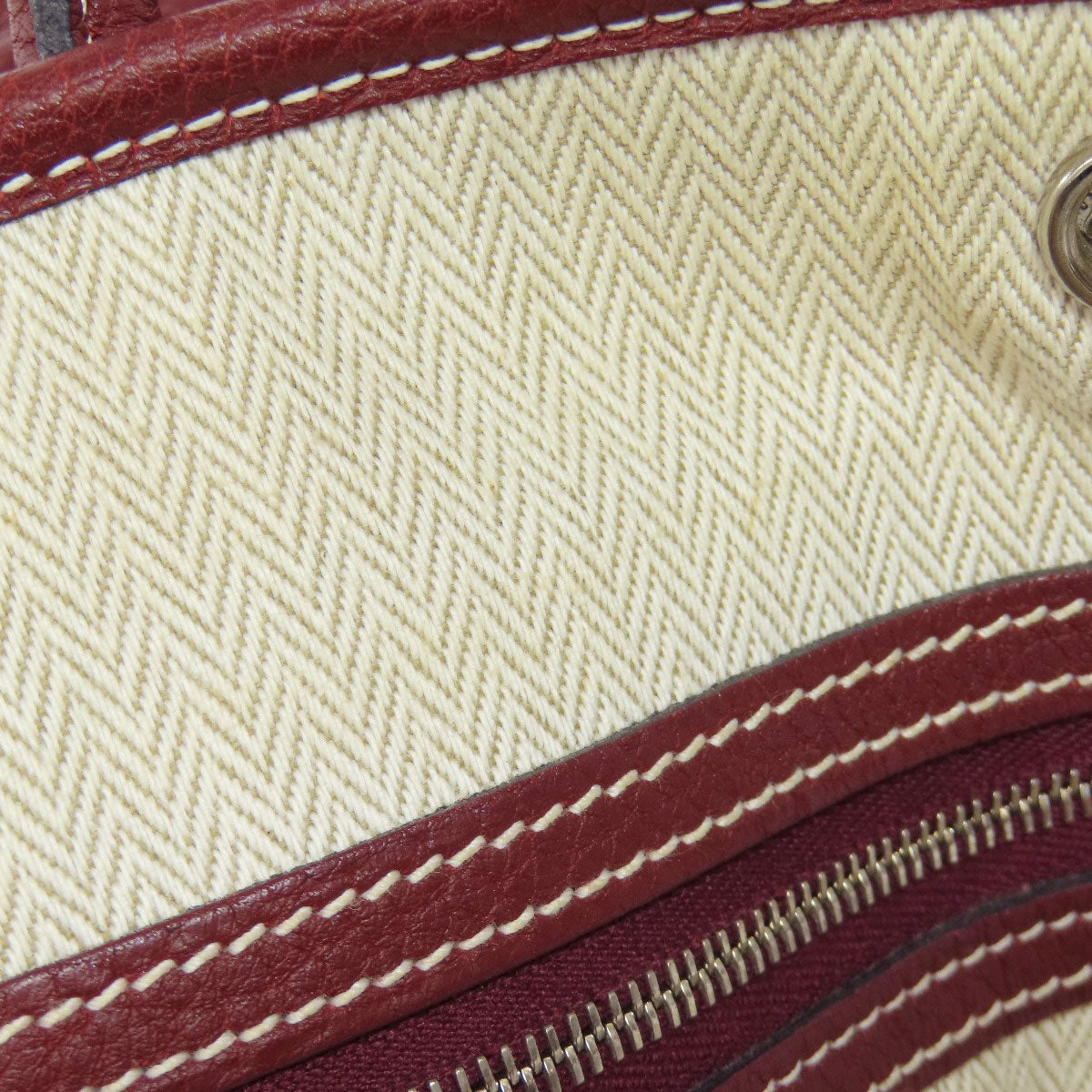 HERMES Tote Bag Taurillon Clemence Red Garden Party PM SilverMetal Women  d