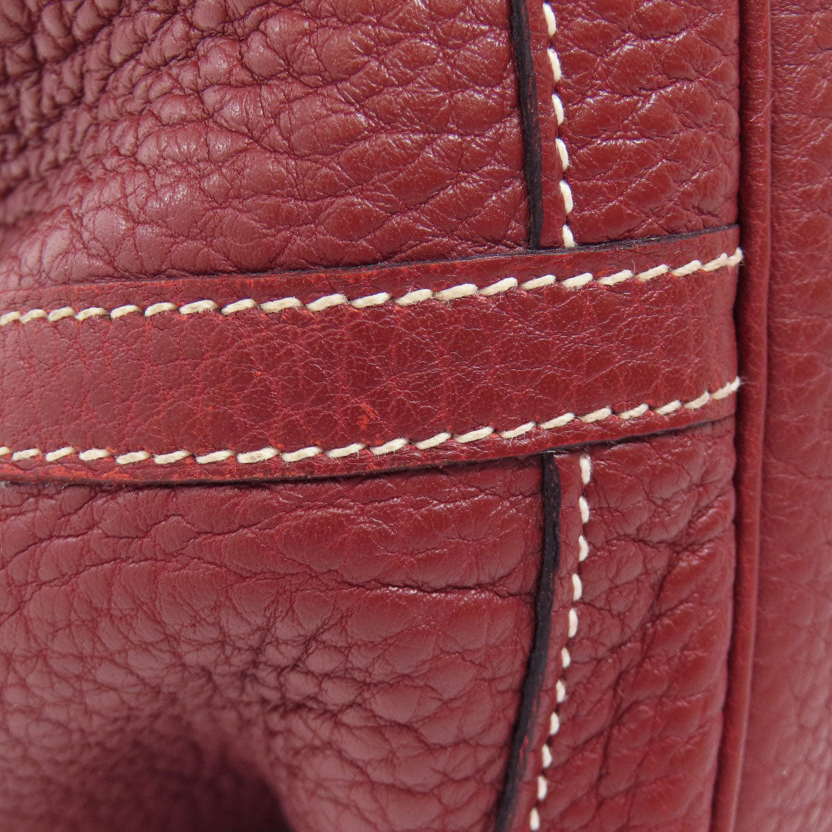 HERMES Tote Bag Taurillon Clemence Red Garden Party PM SilverMetal Women  d