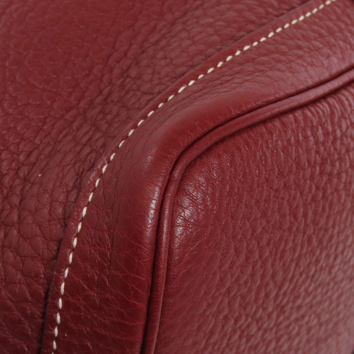 HERMES Tote Bag Taurillon Clemence Red Garden Party PM SilverMetal Women  d