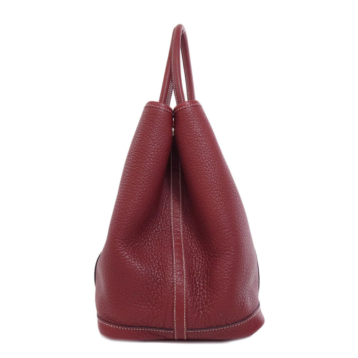 HERMES Tote Bag Taurillon Clemence Red Garden Party PM SilverMetal Women  d
