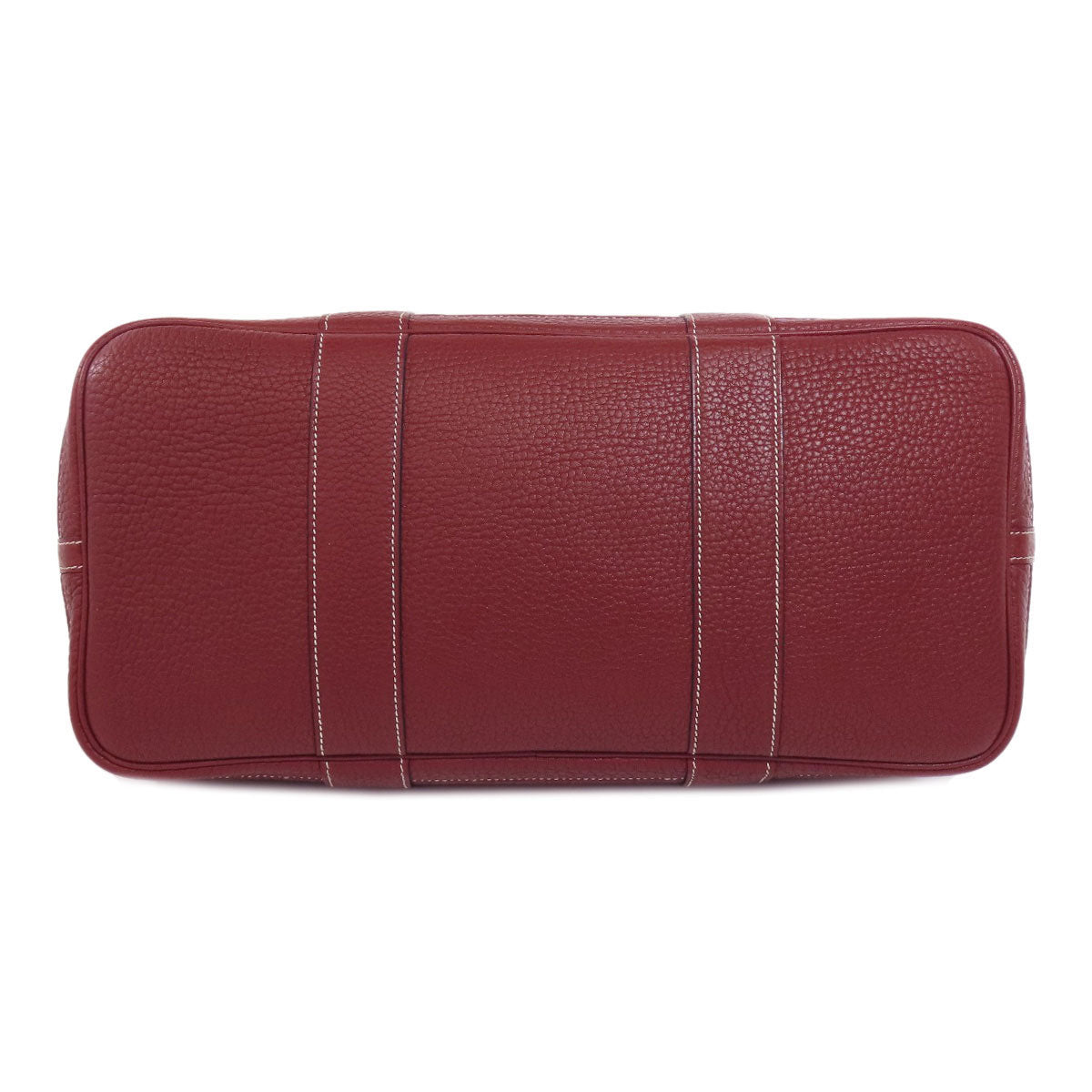 HERMES Tote Bag Taurillon Clemence Red Garden Party PM SilverMetal Women  d