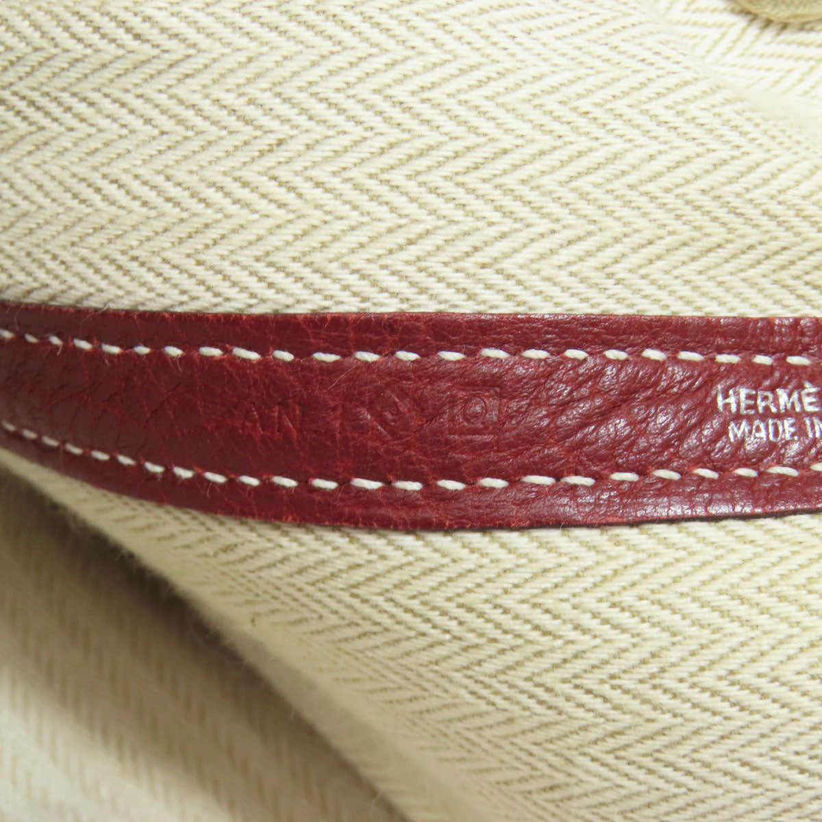 HERMES Tote Bag Taurillon Clemence Red Garden Party PM SilverMetal Women  d
