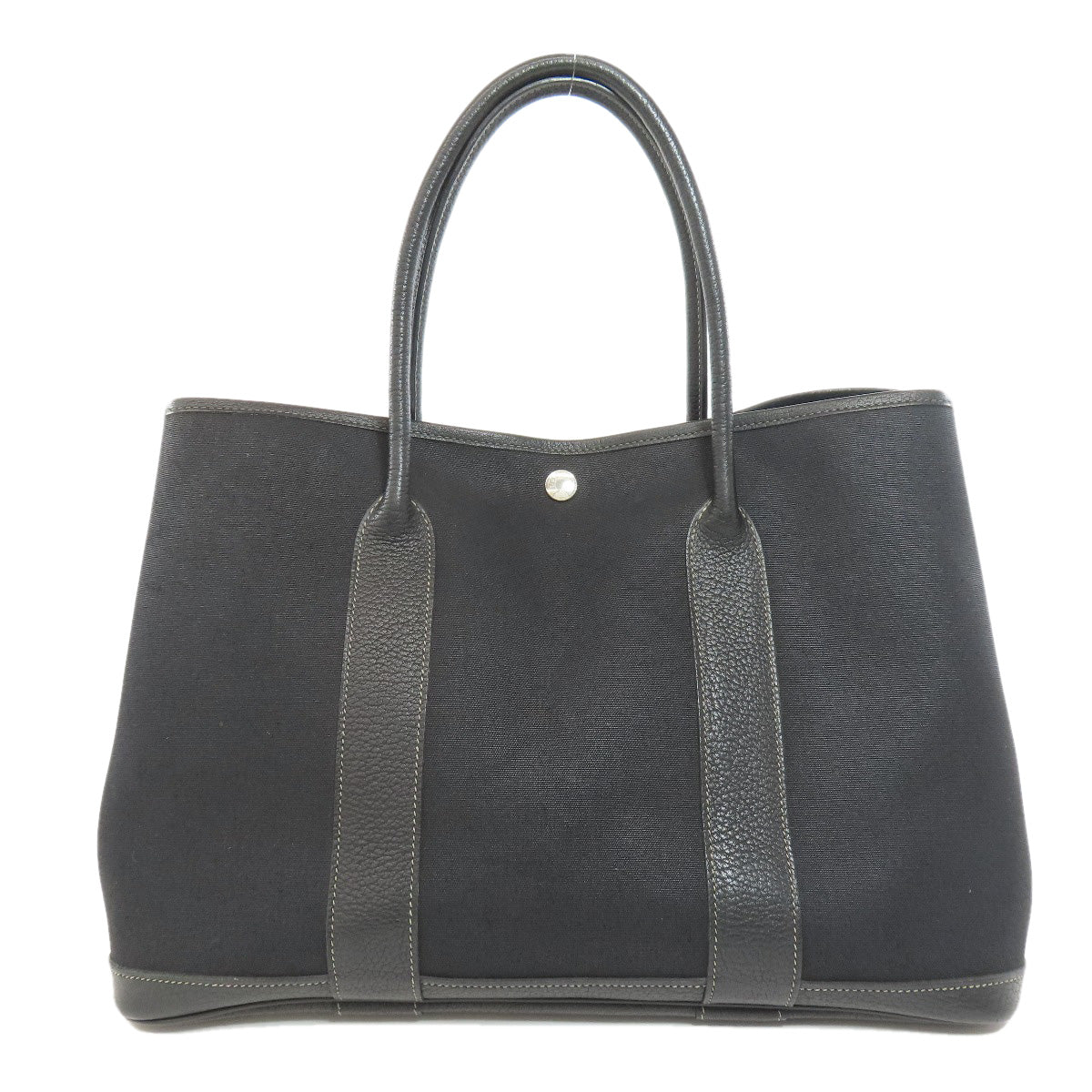 HERMES Tote Bag Towar Officche black Garden Party PM SilverMetal Women  d