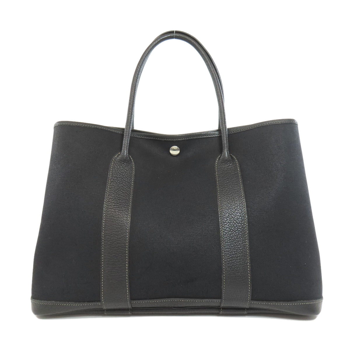 HERMES Tote Bag Towar Officche black Garden Party PM SilverMetal Women  d