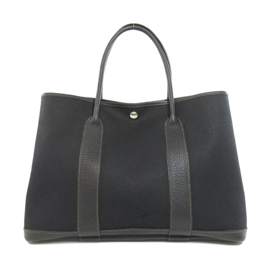 HERMES Tote Bag Towar Officche black Garden Party PM SilverMetal Women  d