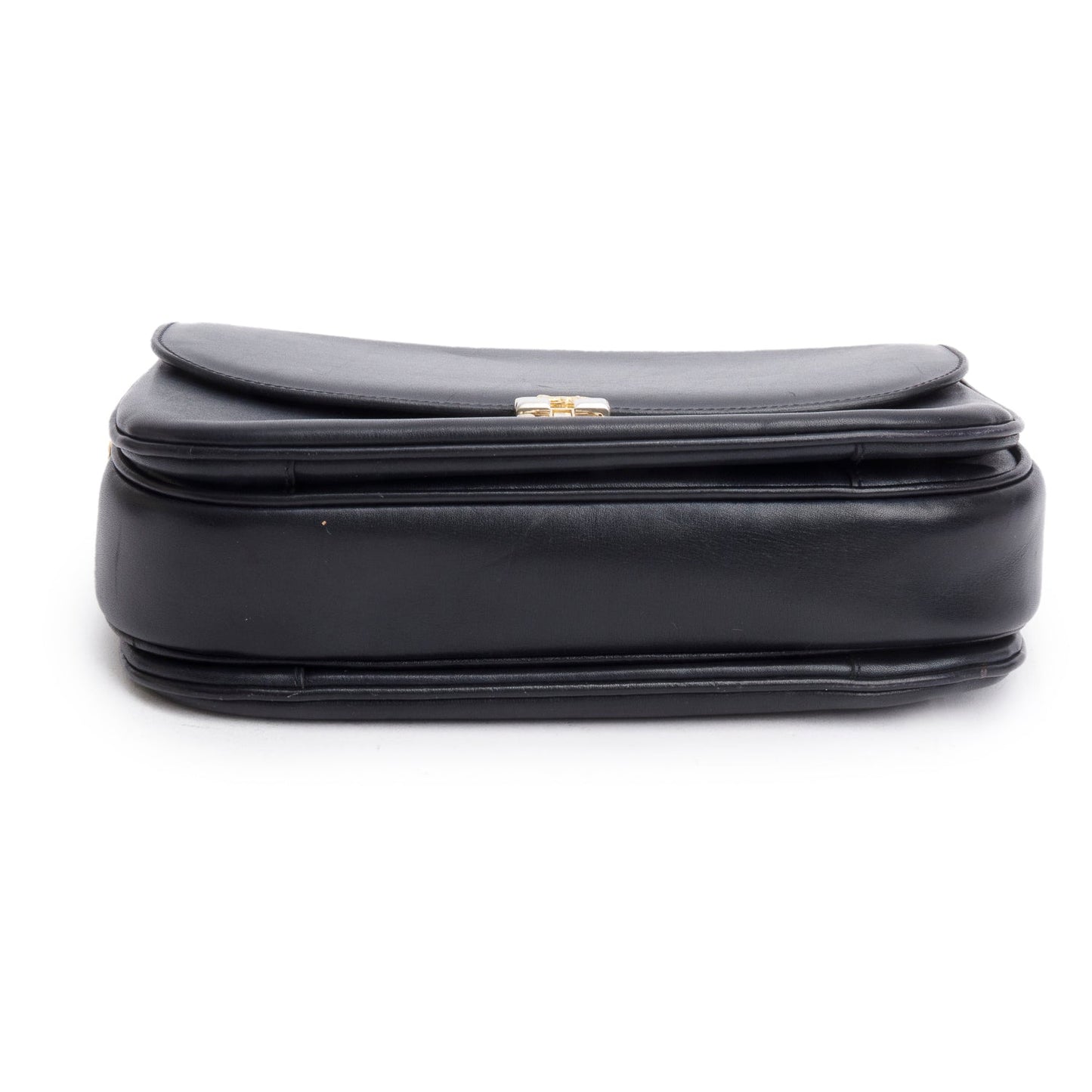 Celine   Black Leather Horse Carriage Shoulder Bag