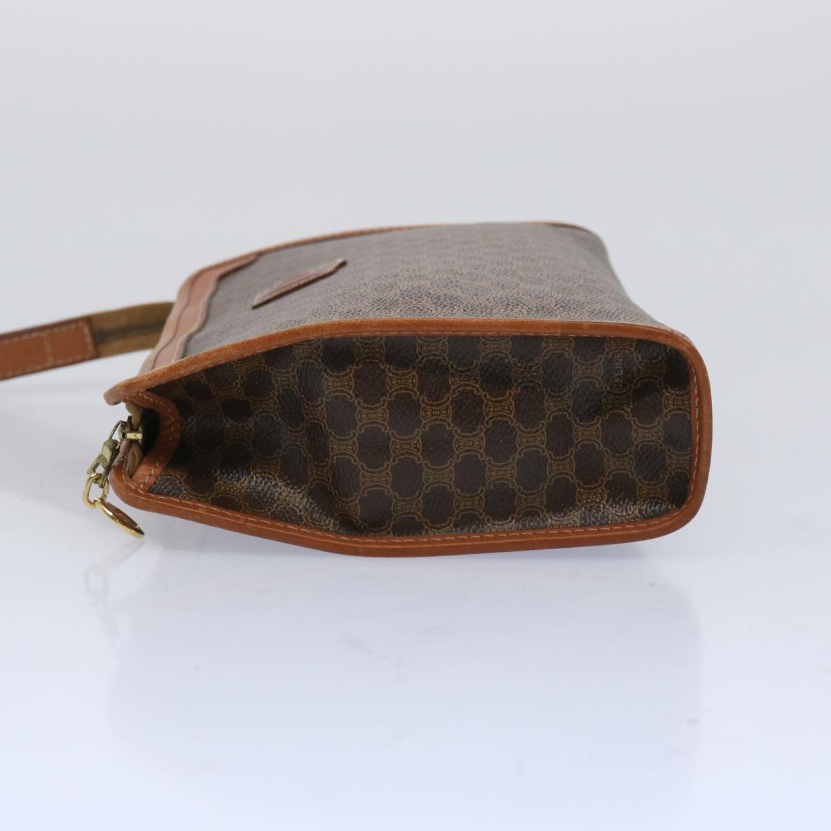 Luxury CELINE Macadam Canvas Clutch Bag PVC Brown  65785