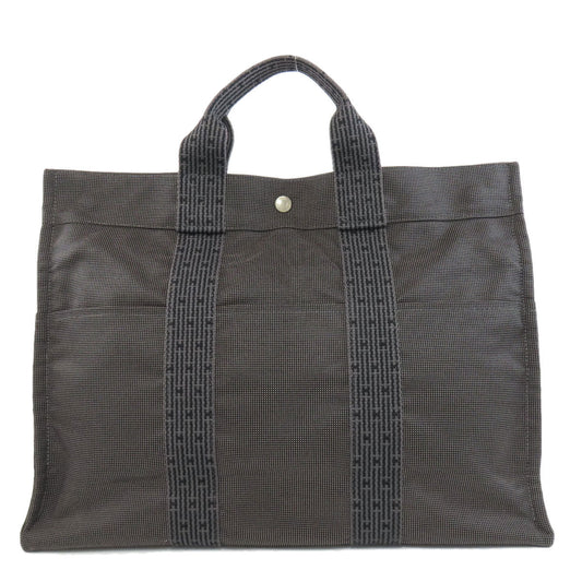 HERMES Tote Bag canvas gray Her Line Tote MM Women  d
