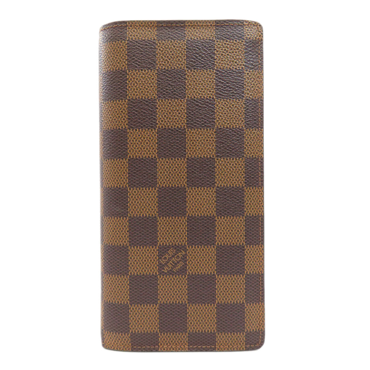 LOUIS VUITTON Long Wallet Purse N60017 Damier canvas Brown Portefeuille�EBrazza Former mens