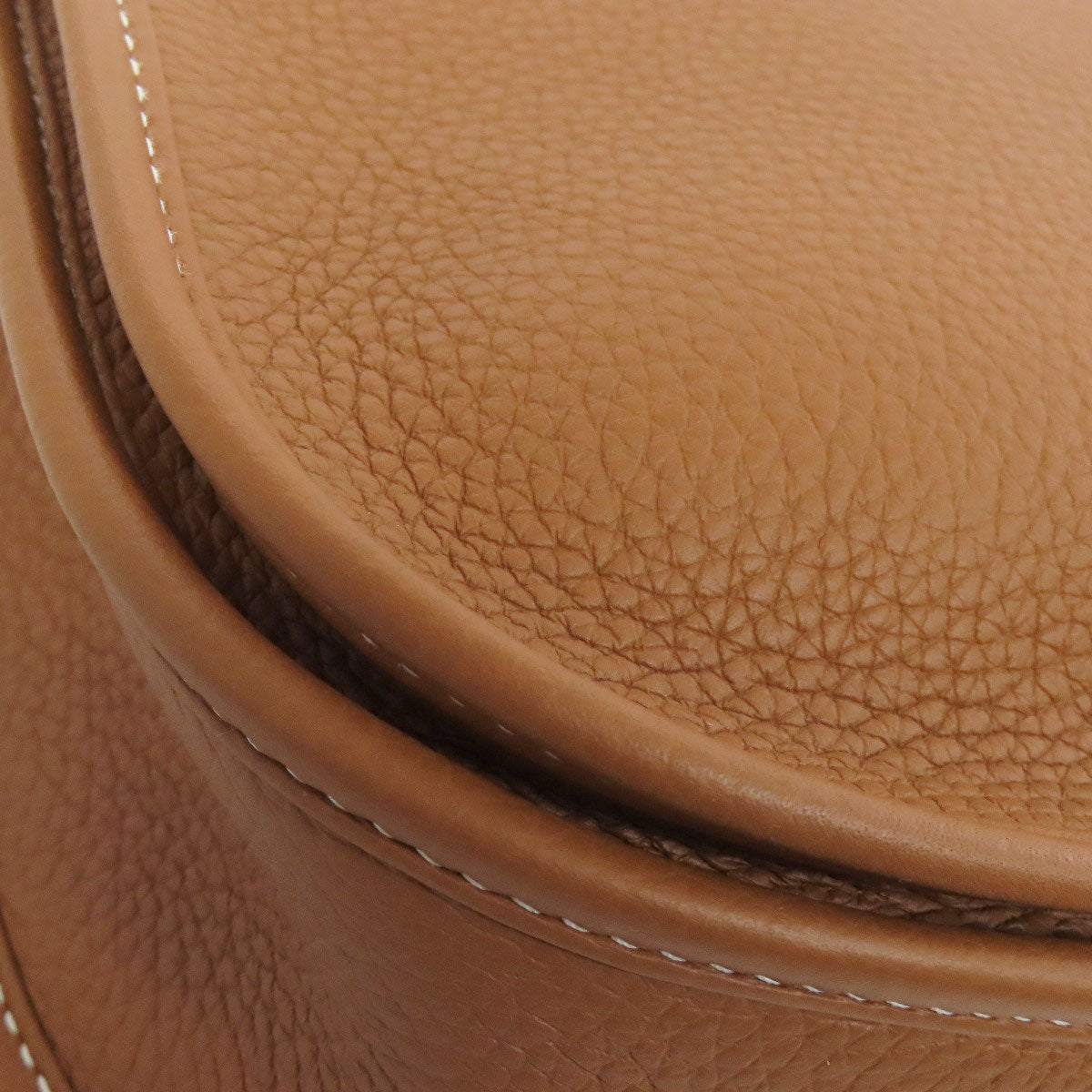 HERMES Shoulder Bag Taurillon Clemence Brown Evelyn 3 PM Gold Metal Women  d