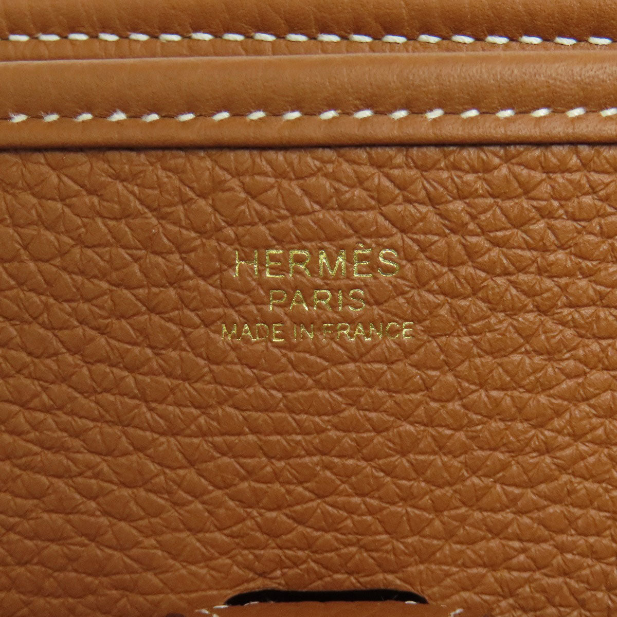 HERMES Shoulder Bag Taurillon Clemence Brown Evelyn 3 PM Gold Metal Women  d