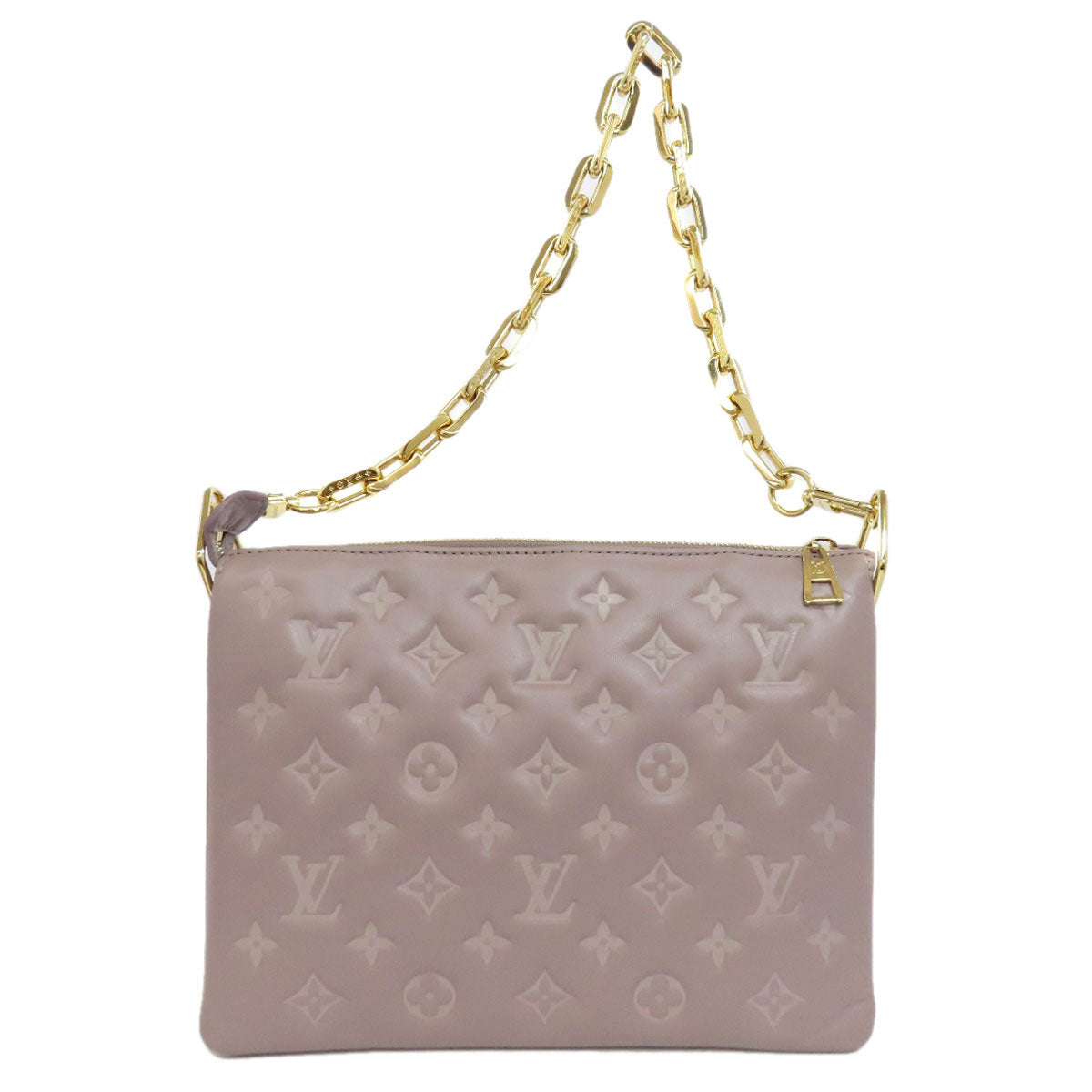 LOUIS VUITTON Handbag Lamb leather gray Kussan PM Women  d