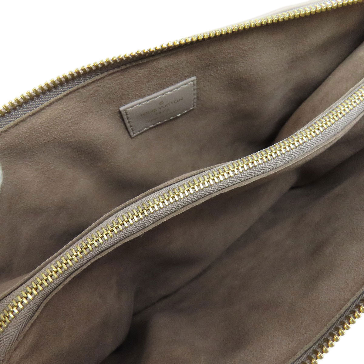 LOUIS VUITTON Handbag Lamb leather gray Kussan PM Women  d