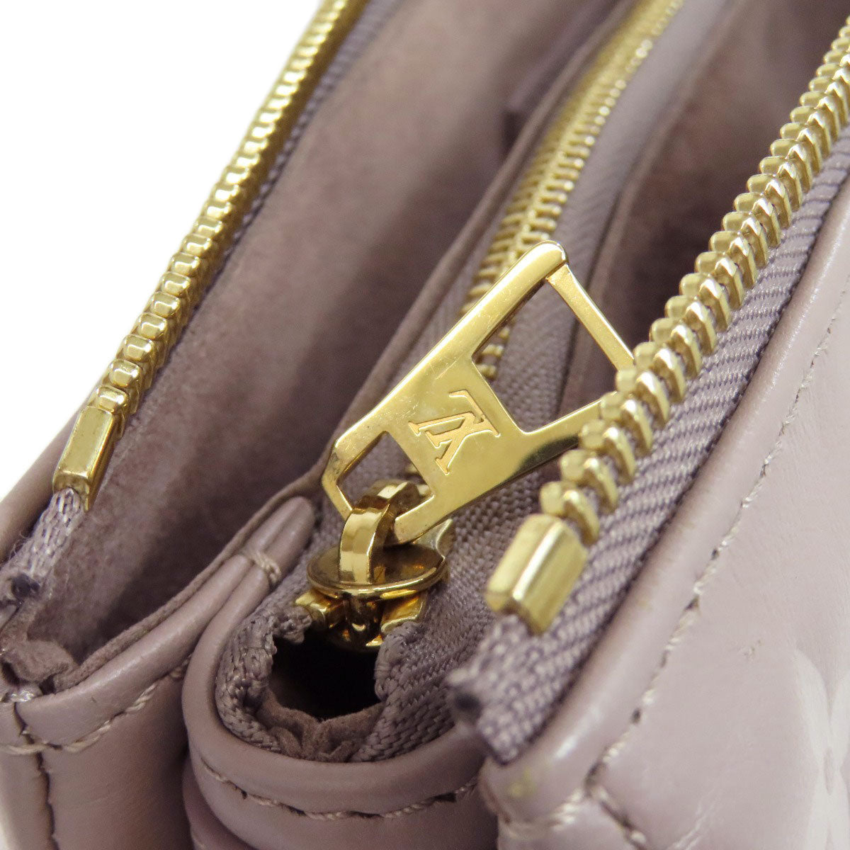 LOUIS VUITTON Handbag Lamb leather gray Kussan PM Women  d