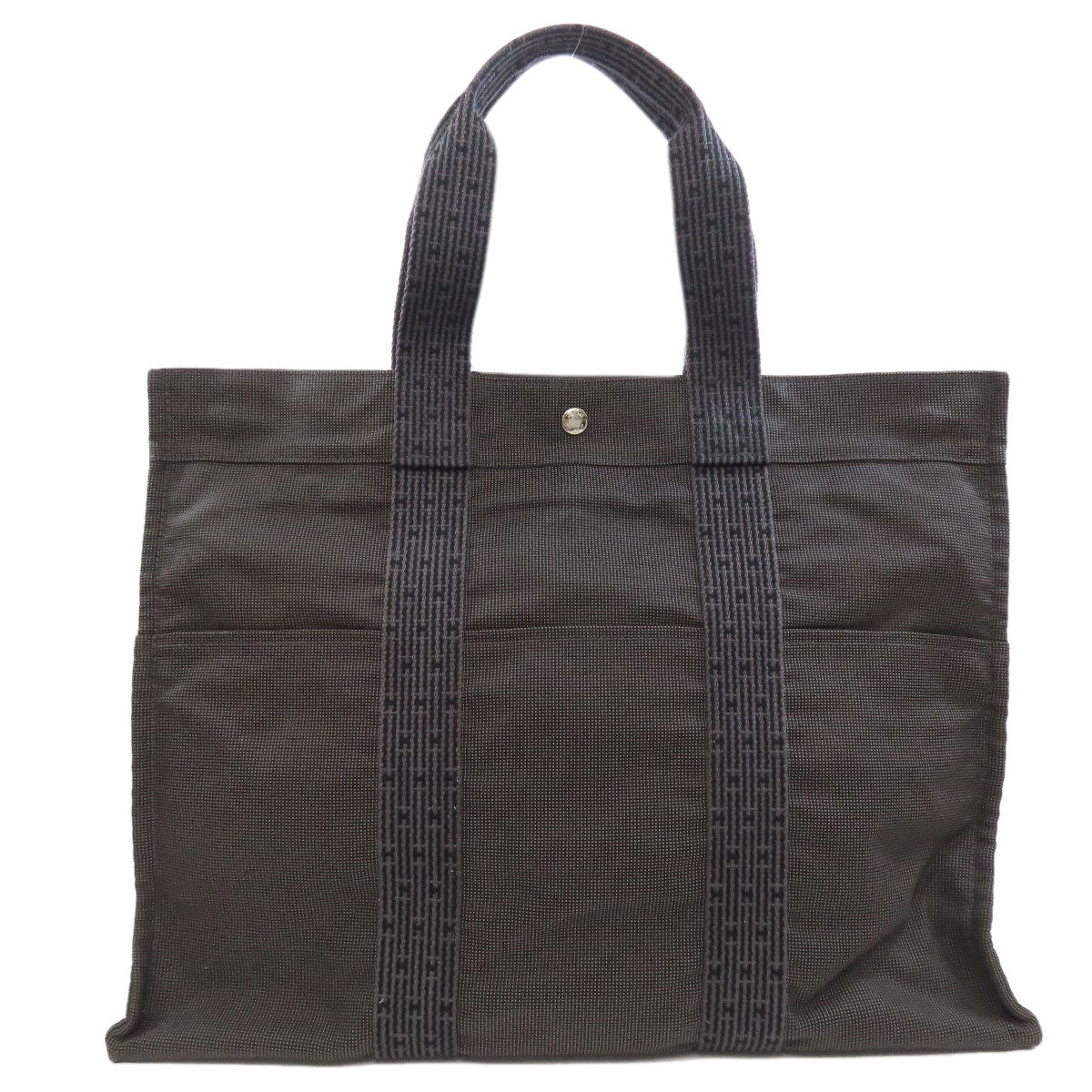 HERMES Tote Bag canvas gray Her LineGM Women  d
