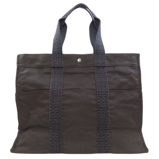 HERMES Tote Bag canvas gray Her LineGM Women  d