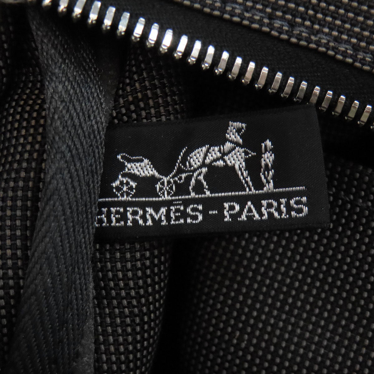 HERMES Tote Bag canvas gray Her LineGM Women  d