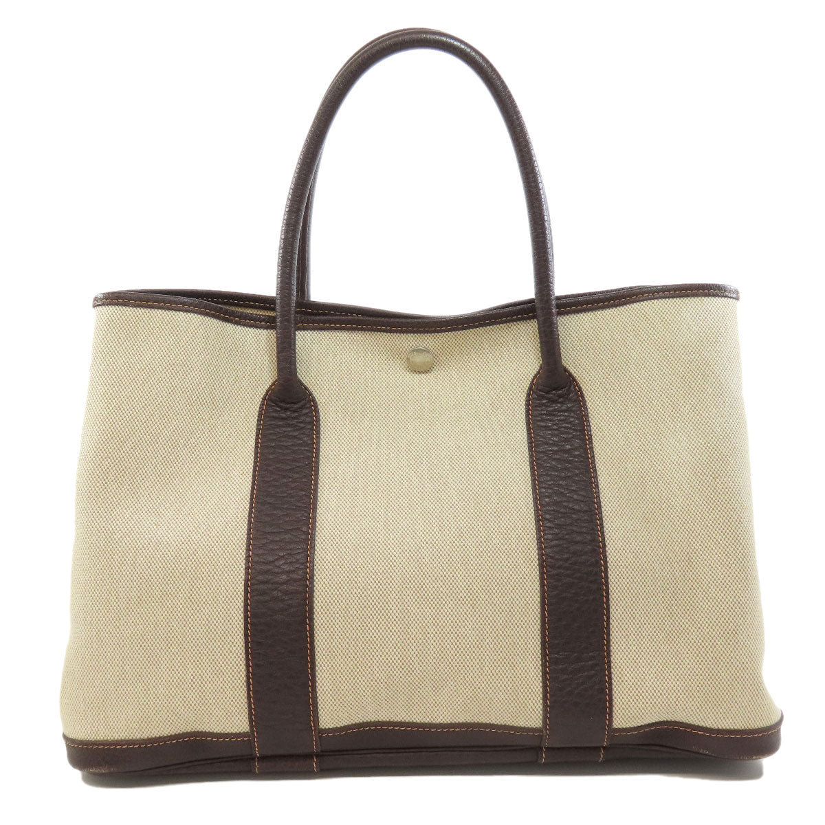 HERMES Tote Bag Tower ash beige Garden Party PM SilverMetal Women  d