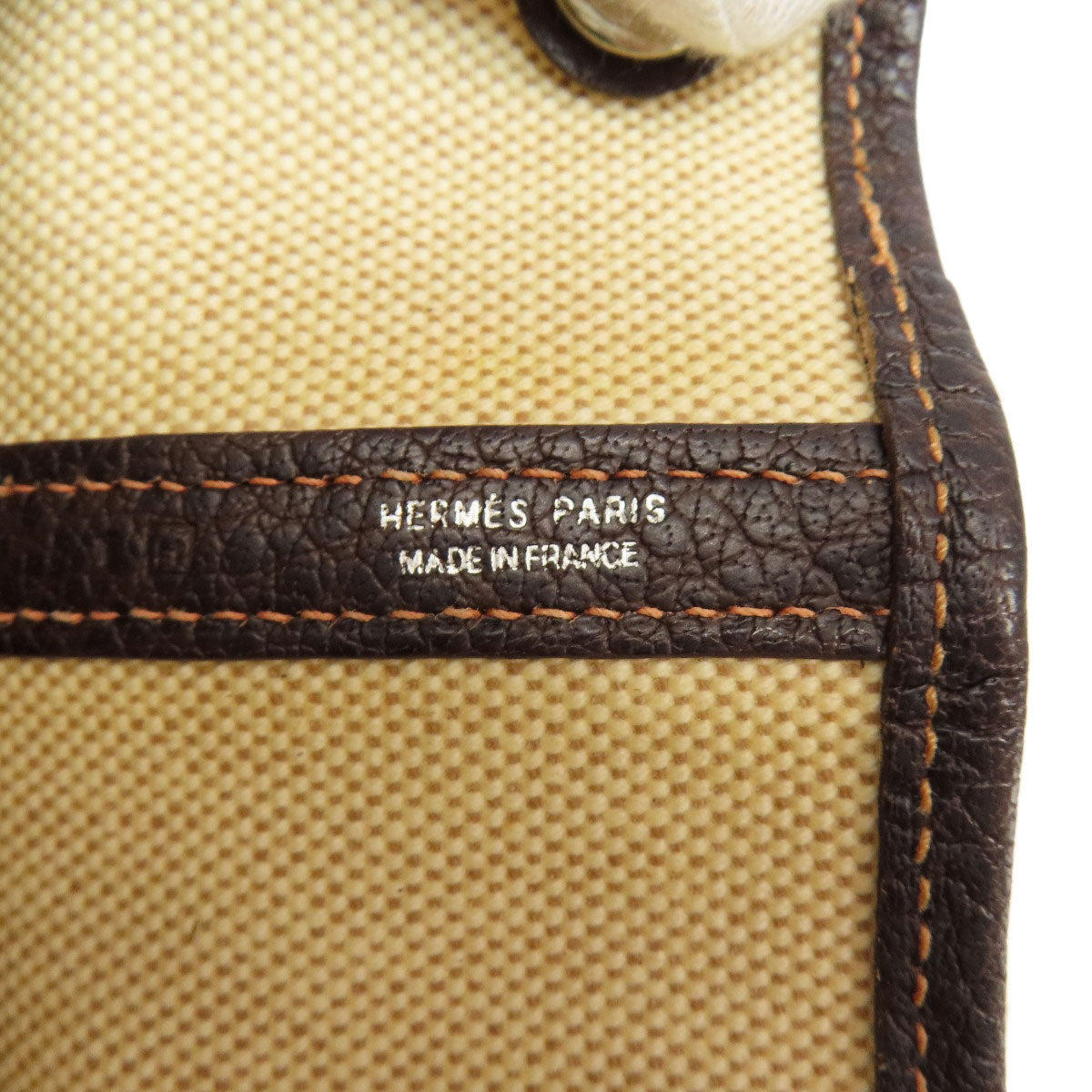 HERMES Tote Bag Tower ash beige Garden Party PM SilverMetal Women  d