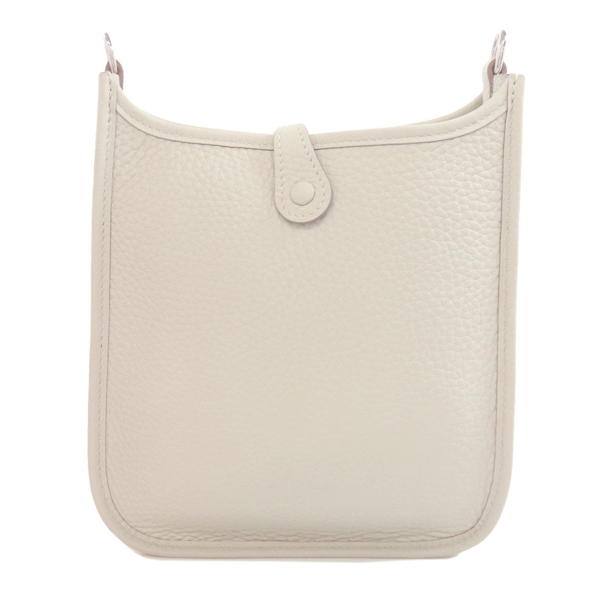 HERMES Shoulder Bag Taurillon Clemence white Evelyn TPM Amazone SilverMetal Women  d