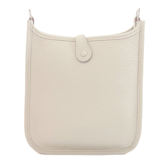 HERMES Shoulder Bag Taurillon Clemence white Evelyn TPM Amazone SilverMetal Women  d