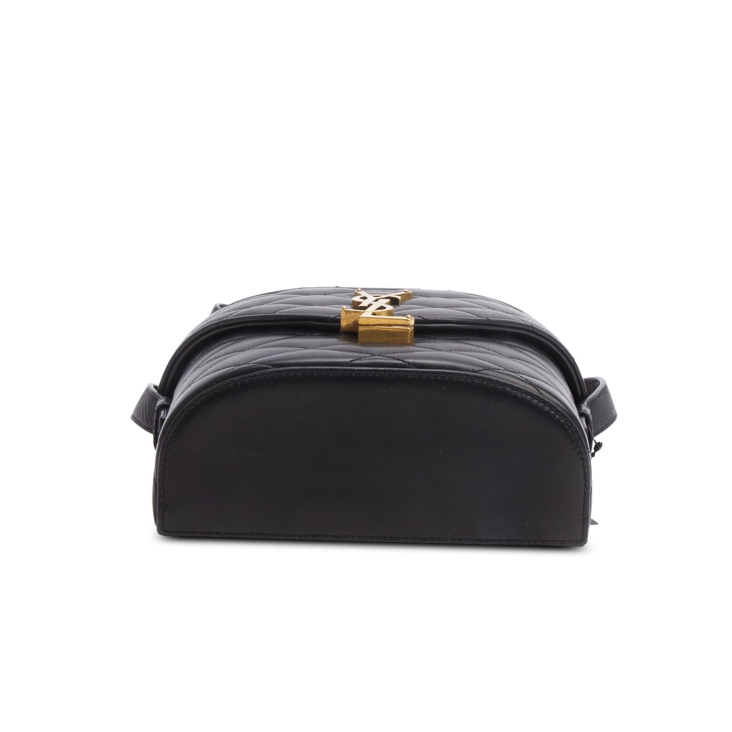 Saint Laurent 2025 Black Quilted Leather June Box Crossbody Bag