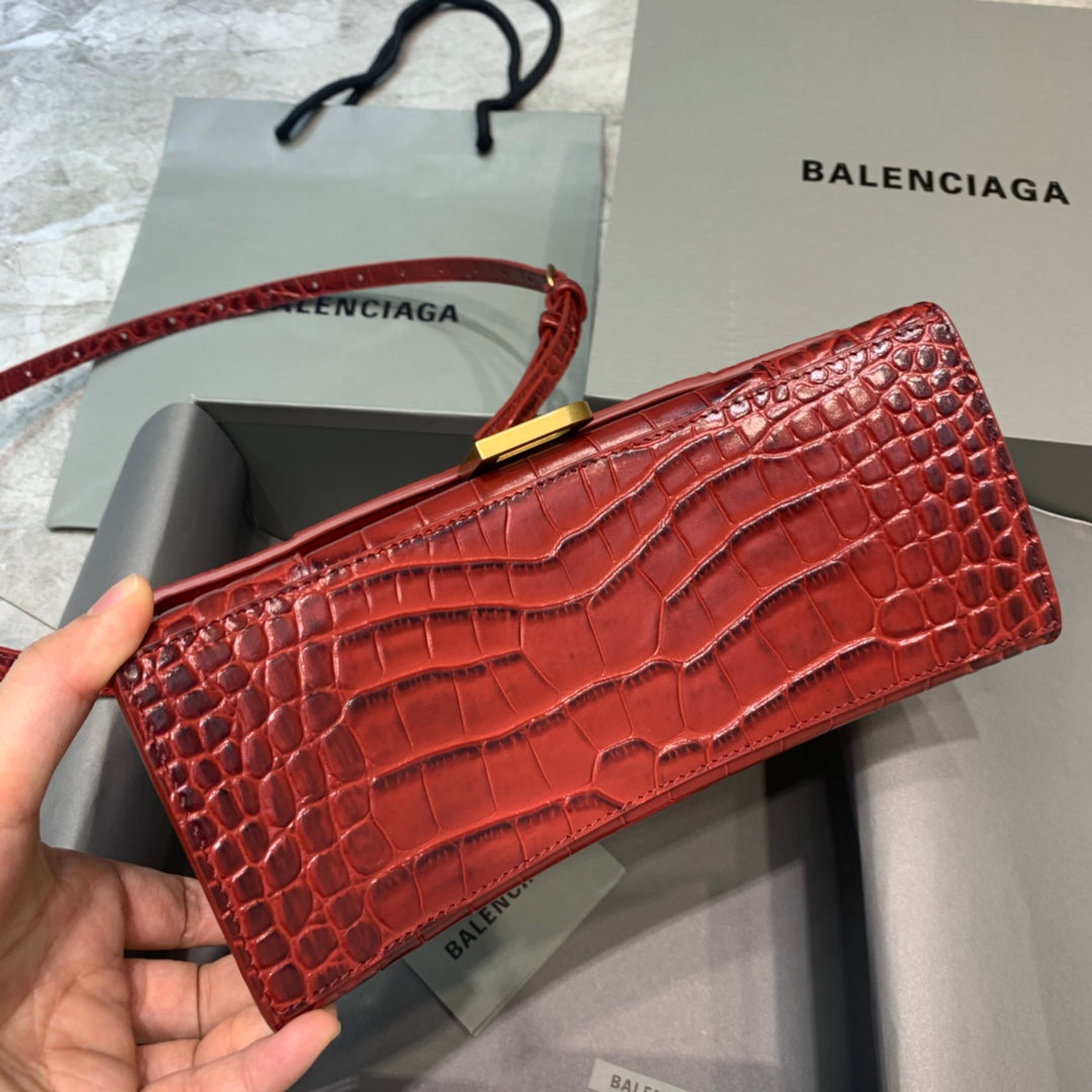 Top Quality Hourglass Small Handbag In Dark Red, For Women,  Bags 9in/23cm 5935461LRGM6211