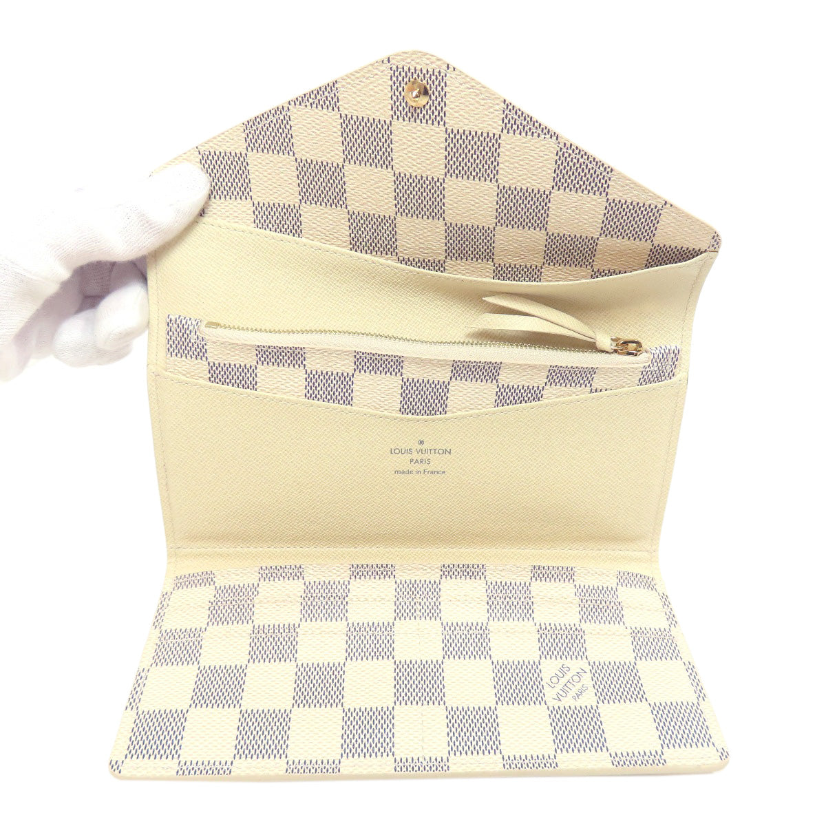 LOUIS VUITTON Bifold Wallet M63020 Damier canvas white Portefeuille Josephine Women  d