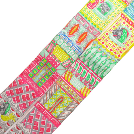 HERMES scarf silk multicolor Twilly Women  d