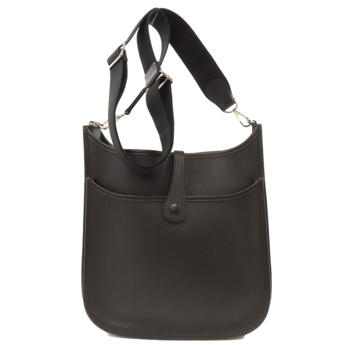 HERMES Shoulder Bag Epsom black Evelyn 3 PM SilverMetal Women  d
