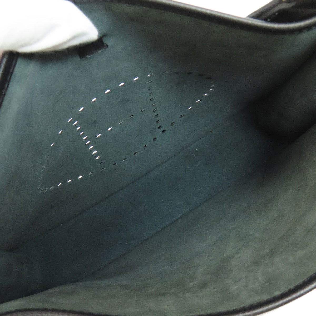 HERMES Shoulder Bag Epsom black Evelyn 3 PM SilverMetal Women  d