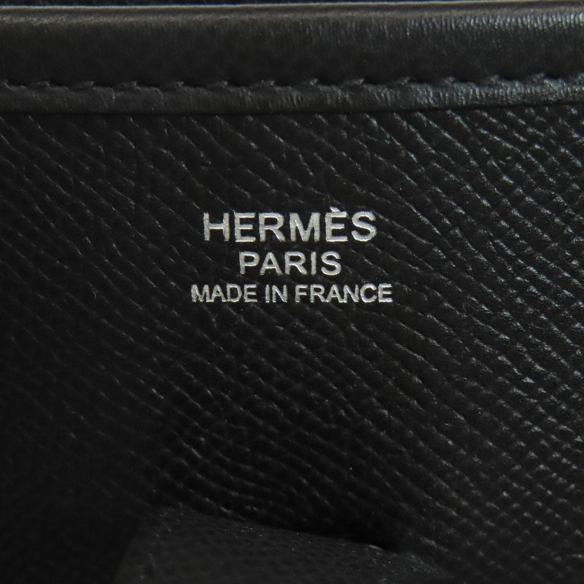 HERMES Shoulder Bag Epsom black Evelyn 3 PM SilverMetal Women  d