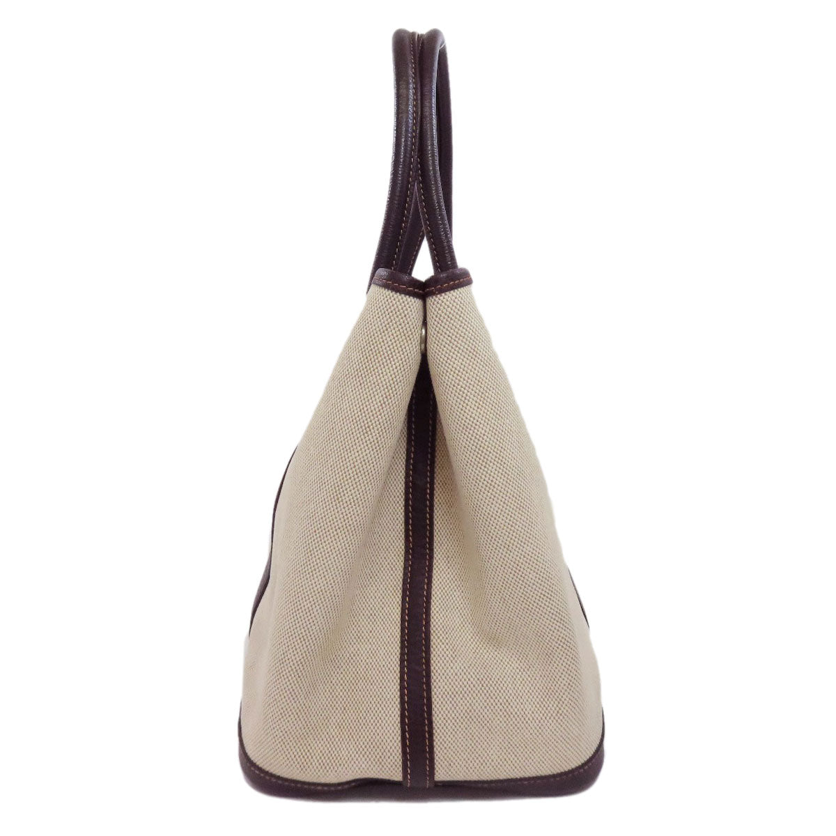 HERMES Tote Bag Tower ash beige Garden Party PM SilverMetal Women  d