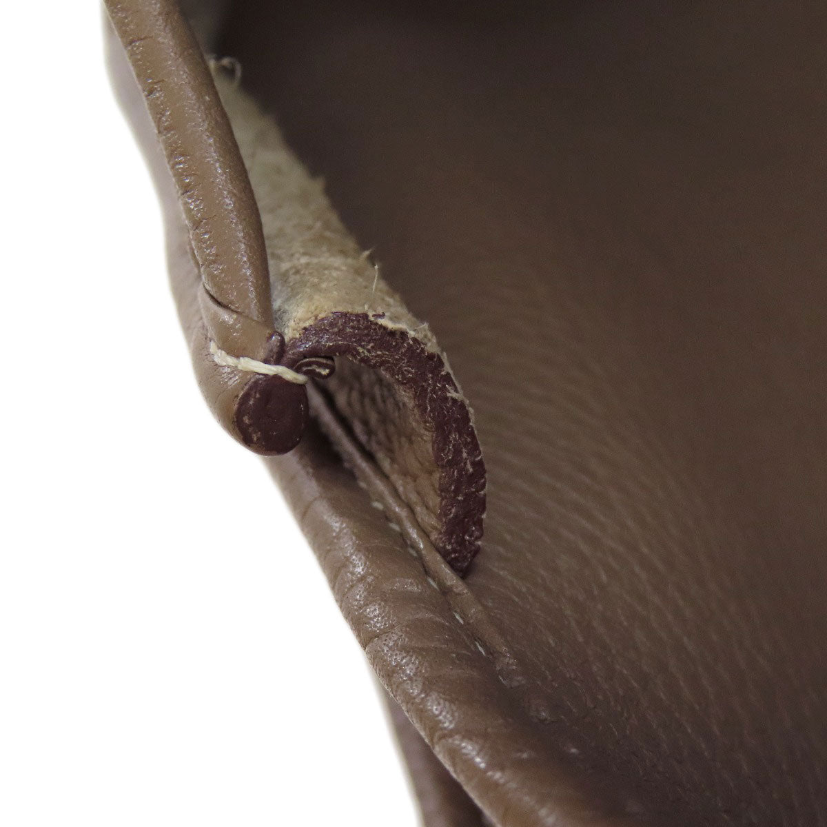 HERMES Shoulder Bag Taurillon Clemence beige Evelyn 3 GM SilverMetal Women  d