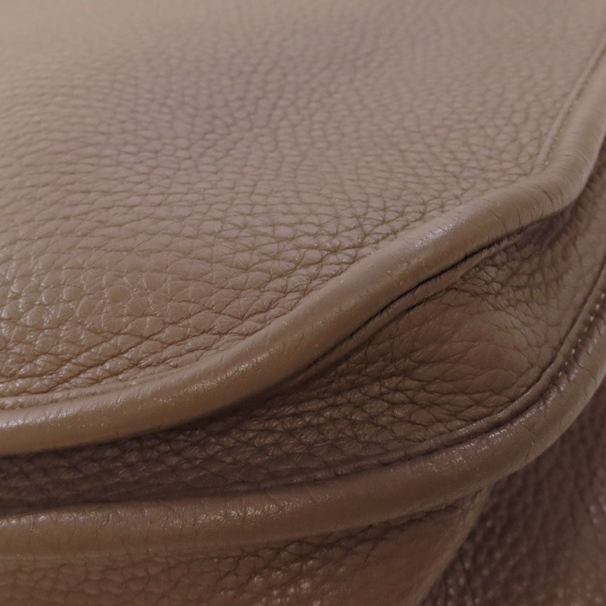HERMES Shoulder Bag Taurillon Clemence beige Evelyn 3 GM SilverMetal Women  d