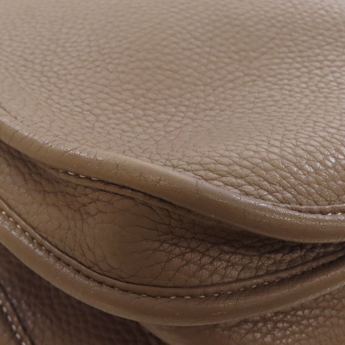 HERMES Shoulder Bag Taurillon Clemence beige Evelyn 3 GM SilverMetal Women  d