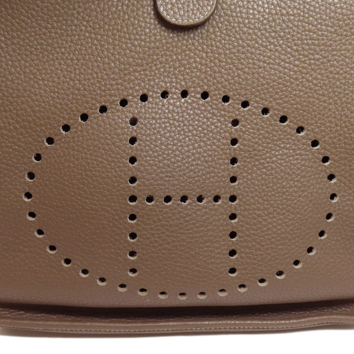 HERMES Shoulder Bag Taurillon Clemence beige Evelyn 3 GM SilverMetal Women  d